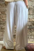 Lindin Linen Blend Dart Barrel Pant White
